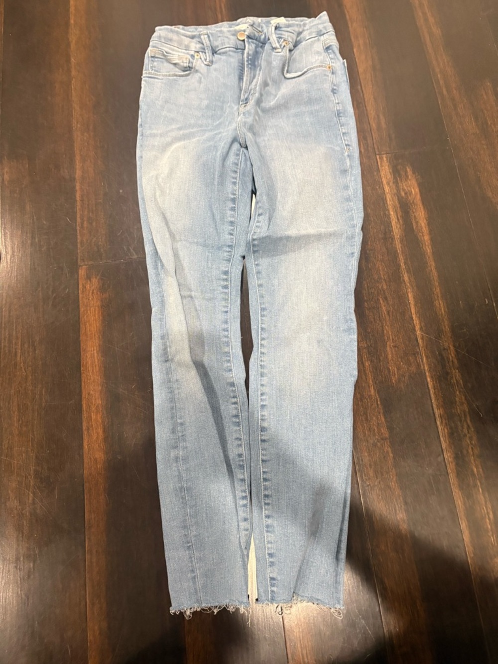 Good American Light Blue Straight Leg Jeans
